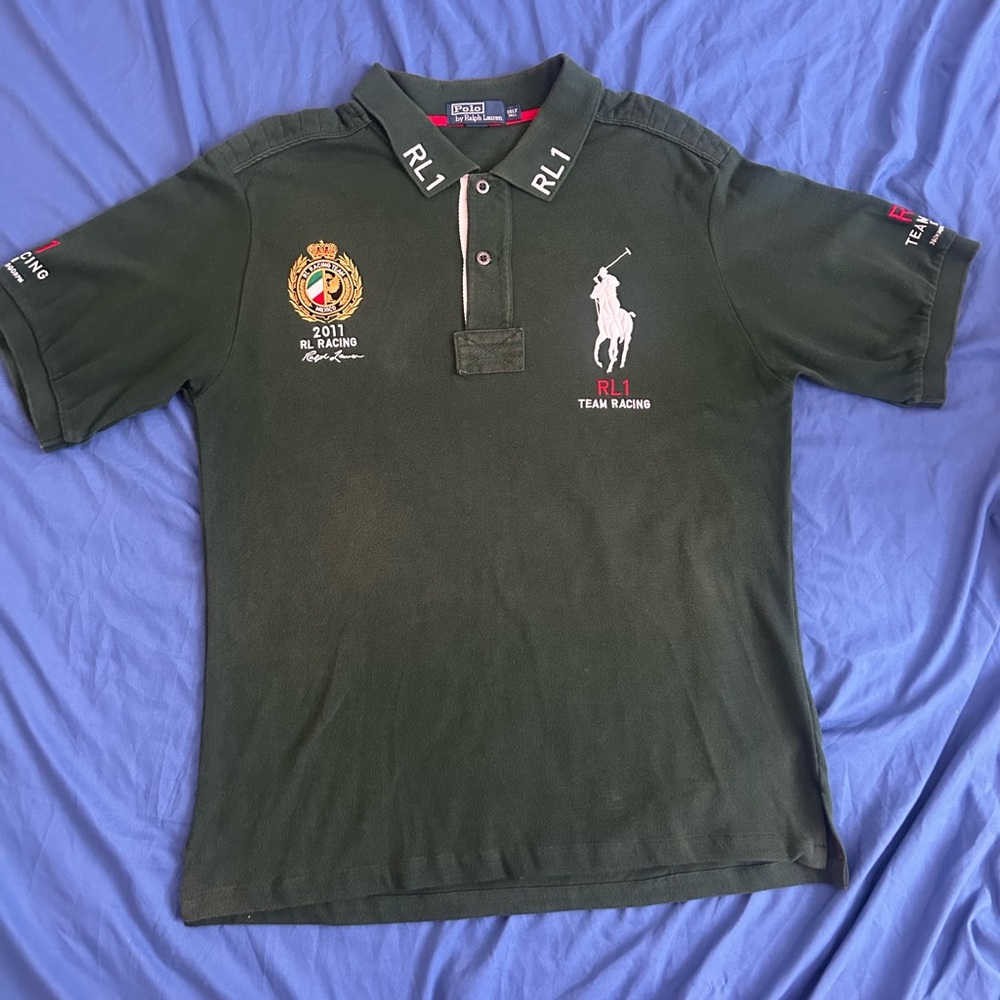 Ralph Lauren Green Polo Shirt with Signature Logo